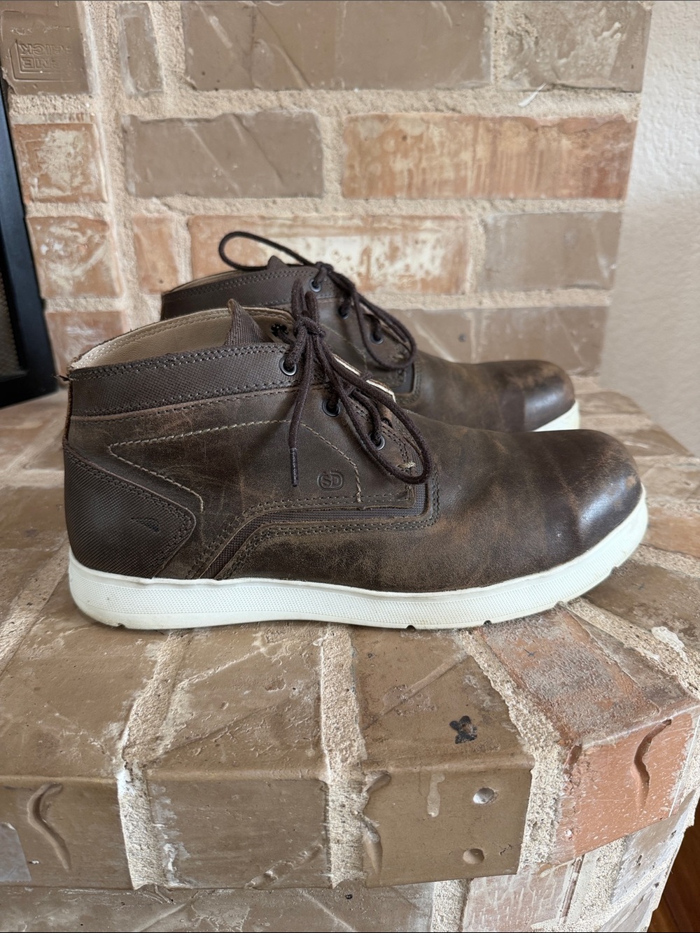 Red Wing Cross Lite Brown Leather Chukka Boots Safety Toe 6719 9.5 US Size